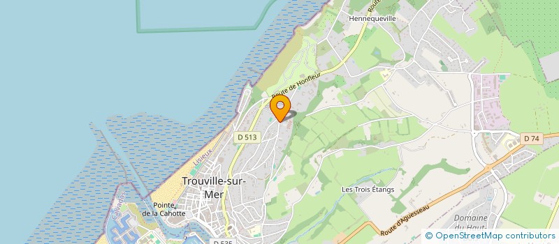 localisation de l'entreprise LES CREVETTES BLEUES à TROUVILLE-SUR-MER