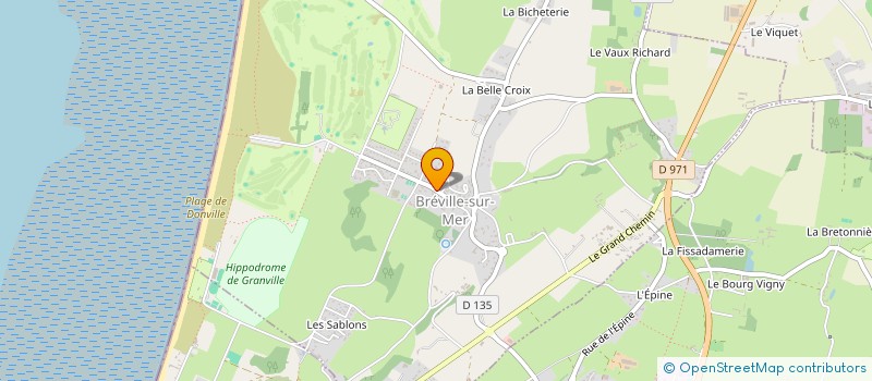 localisation de l'entreprise LES CREVETTES CARPETTES  BREVILLE-SUR-MER