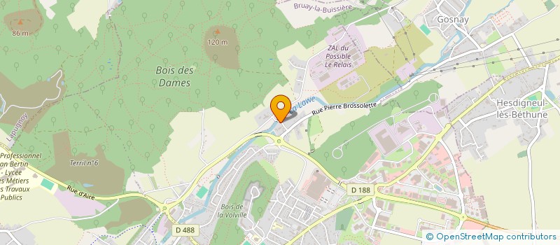 localisation de l'entreprise LES CRINIERES DE BRUAY LA BUISSIERE à BRUAY-LA-BUISSIERE