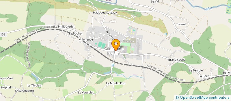 localisation de l'entreprise LES CRINIERES DE L'ARZ  SAINT-JACUT-LES-PINS