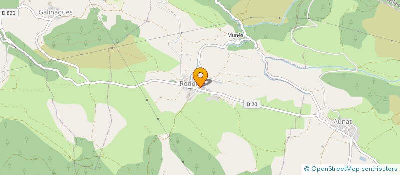 localisation de l'entreprise LES CRINIERES LIBRES  FERME EQUESTRE  RODOME