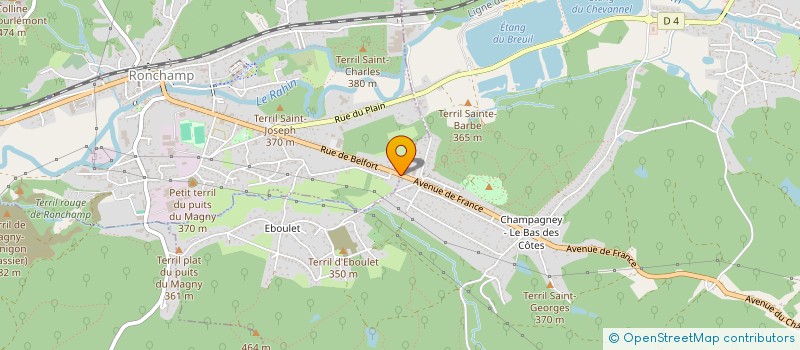 localisation de l'entreprise LES CRINS DE L'ESPERANCE  RONCHAMP