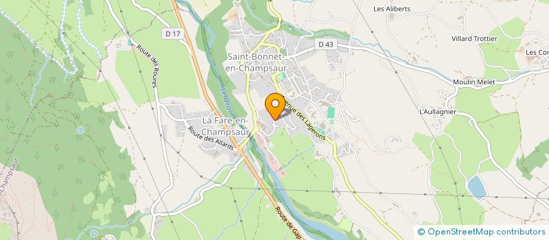 localisation de l'entreprise LES CRINS DU BONHEUR  SAINT-BONNET-EN-CHAMPSAUR