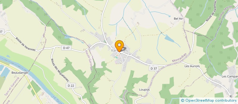 localisation de l'entreprise LES CRINS DU FRONTONAIS  VARENNES