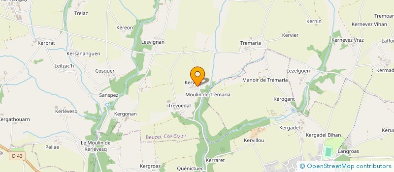 localisation de l'entreprise LES CRIS DE LA FOURMI  BEUZEC-CAP-SIZUN