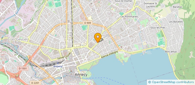 localisation de l'entreprise LES CRISTAUX à ANNECY