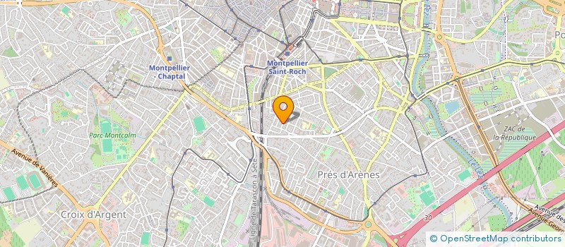 localisation de l'entreprise LES CRISTAUX à MONTPELLIER