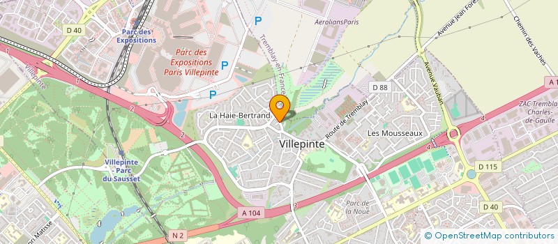 localisation de l'entreprise LES CRO' MIGNONS à VILLEPINTE