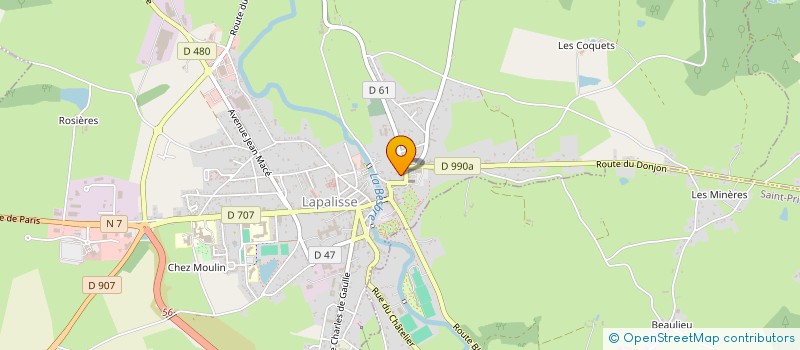 localisation de l'entreprise LES CROCOS  LAPALISSE