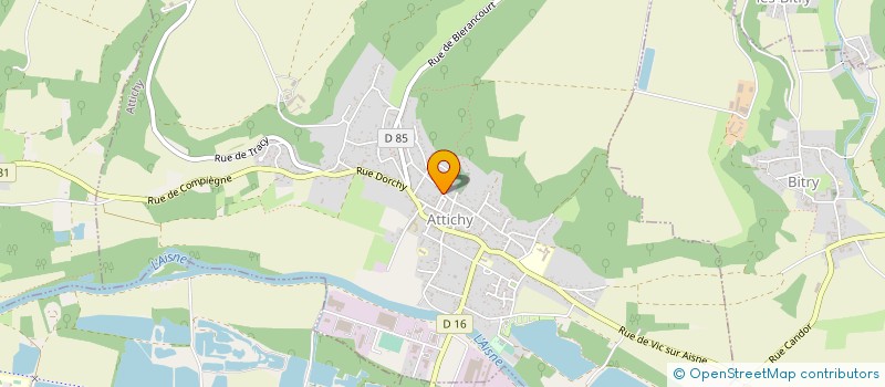 localisation de l'entreprise LES CROCUS  ATTICHY