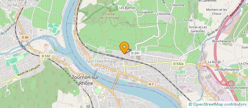 localisation de l'entreprise LES CROISEES DE MALLIFAUD  TAIN-L'HERMITAGE