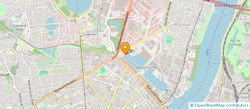 localisation de l'entreprise LES CROISEURS D'AQUITAINE  BORDEAUX