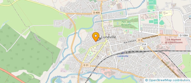 localisation de l'entreprise LES CROISSANTS D'OR DE LUNEVILLE  LUNEVILLE