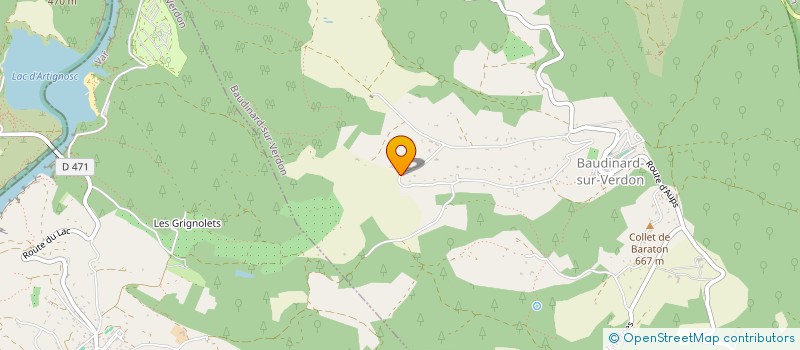 localisation de l'entreprise LES CROIX à BAUDINARD-SUR-VERDON
