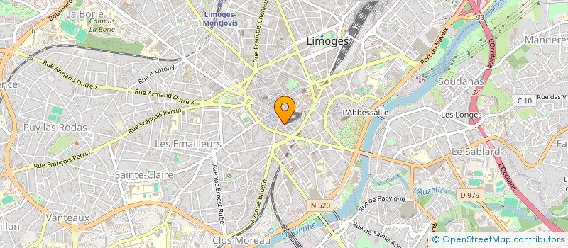 localisation de l'entreprise LES CROQUEURS HISTORIQUE à LIMOGES