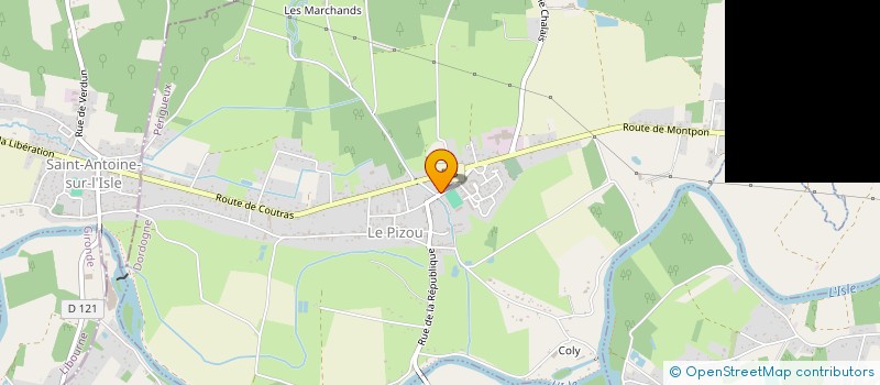 localisation de l'entreprise LES CROZES  LE PIZOU