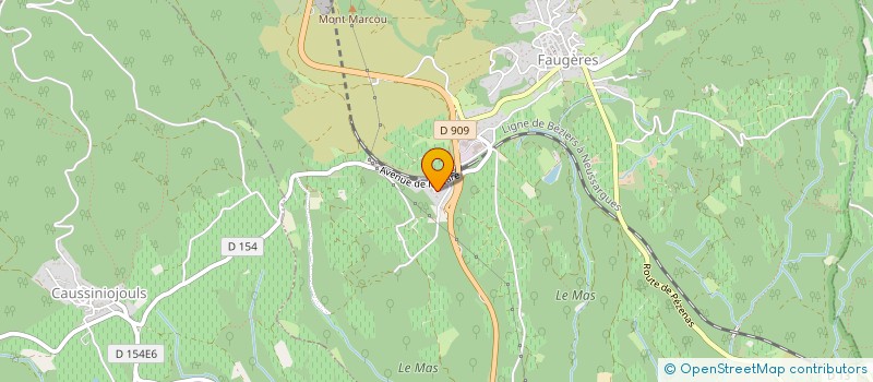 localisation de l'entreprise LES CRUS FAUGERES-MAS OLIVIER  FAUGERES