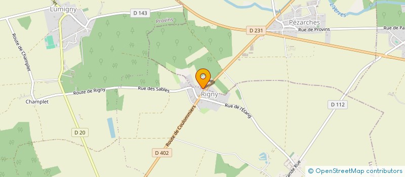 localisation de l'entreprise LES CUEILLETTES DU PLESSIS à LUMIGNY-NESLES-ORMEAUX