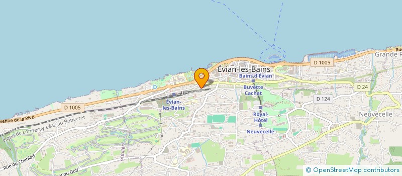 localisation de l'entreprise LES CUISINES D'ALINE à EVIAN-LES-BAINS