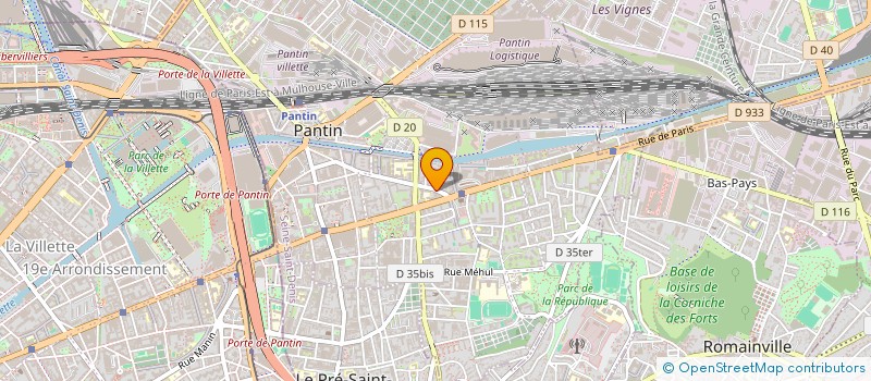 localisation de l'entreprise LES CUISINES DANIEL  PANTIN