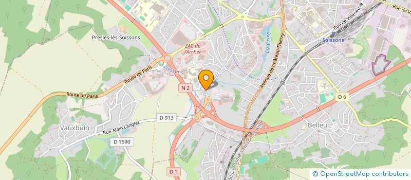 localisation de l'entreprise LES CUISINES DE SOISSONS à SOISSONS