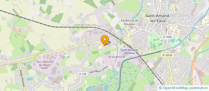 localisation de l'entreprise LES CUISINES DES SOURCES à ST AMAND-LES-EAUX