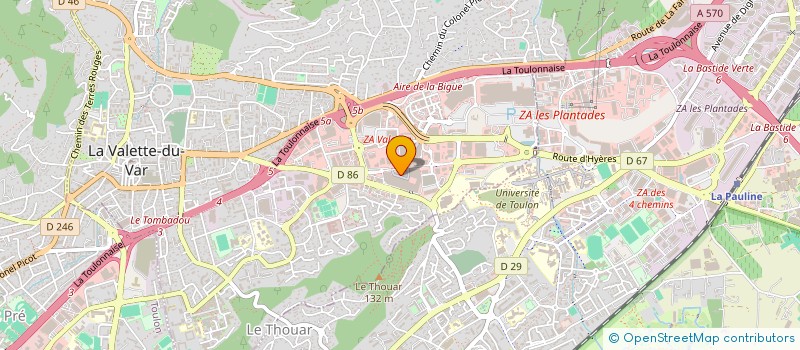 localisation de l'entreprise LES CUISINES DU MIDI à LA VALETTE-DU-VAR
