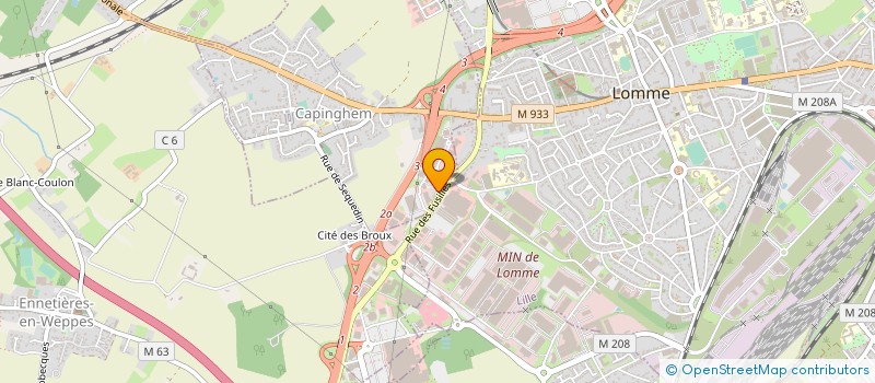 localisation de l'entreprise LES CUISINES OCEA à LILLE