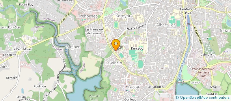 localisation de l'entreprise LES CUISINIERS SOLIDAIRES à VANNES