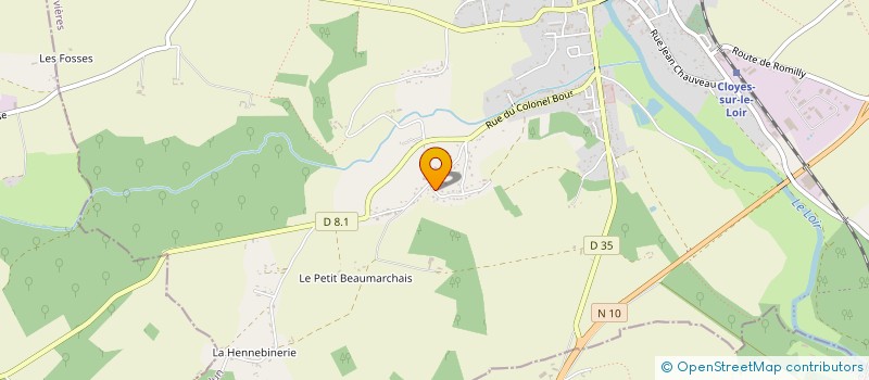 localisation de l'entreprise LES CUIVRES DANS LE VENT à CLOYES-LES-TROIS-RIVIERES