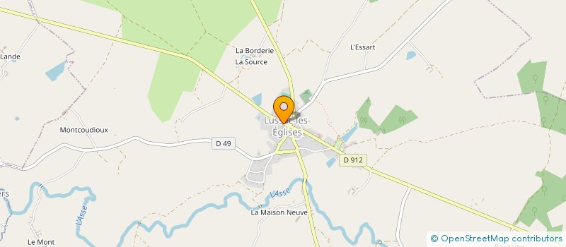 localisation de l'entreprise LES CURIOSITES DE CAMILLE  LUSSAC-LES-EGLISES