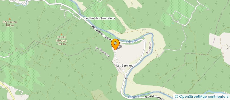 localisation de l'entreprise LES CYCLADES  LE THORONET