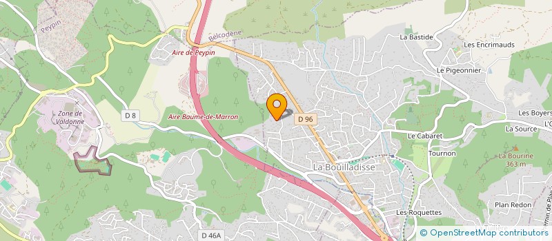 localisation de l'entreprise LES CYCLADES D'AZUR  LA BOUILLADISSE