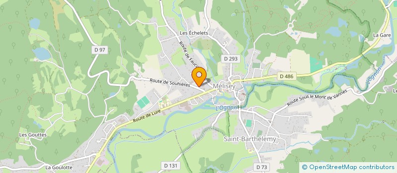 localisation de l'entreprise LES CYCLES DES MILLE ETANGS  MELISEY