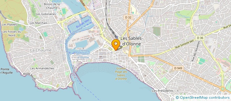 localisation de l'entreprise LES CYCLES DES OLONNES à LES SABLES D'OLONNE