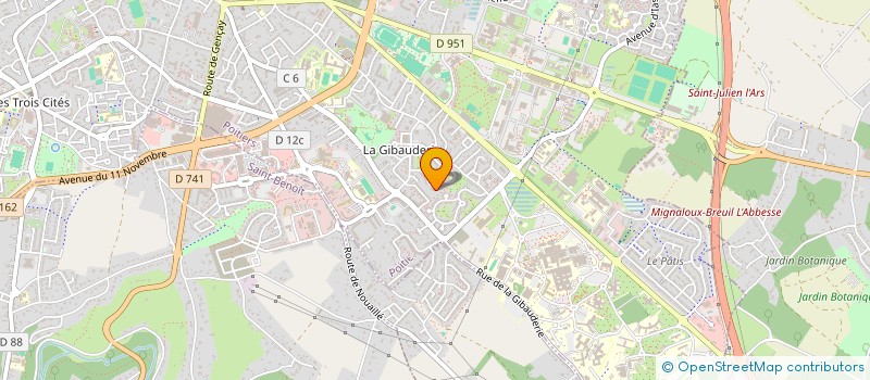 localisation de l'entreprise LES CYCLO LECTEURS à POITIERS