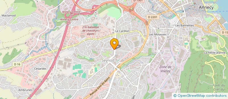 localisation de l'entreprise LES CYCLOS DU SEMNOZ à ANNECY