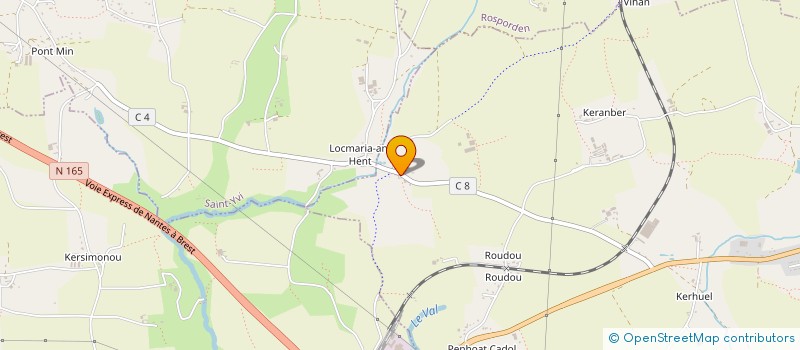 localisation de l'entreprise LES CYCLOS RANDONNEURS DE MELGUEN  MELGVEN