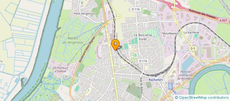 localisation de l'entreprise LES CYCLOTOURISTES ROCHEFORTAIS  ROCHEFORT