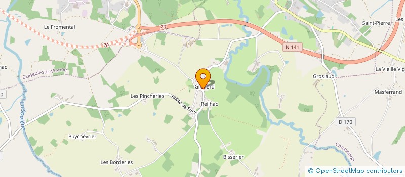 localisation de l'entreprise LES CYGNES  CHABRAC