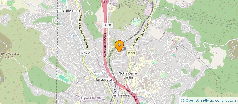 localisation de l'entreprise LES CYPRES à SEPTEMES LES VALLONS