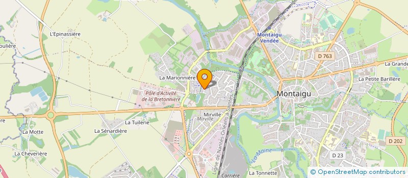 localisation de l'entreprise LES CYPRES à MONTAIGU-VENDEE