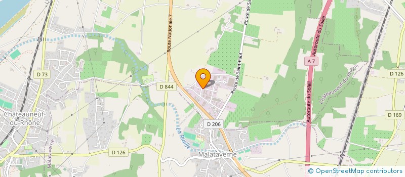 localisation de l'entreprise LES CYSTES  CHATEAUNEUF-DU-RHONE