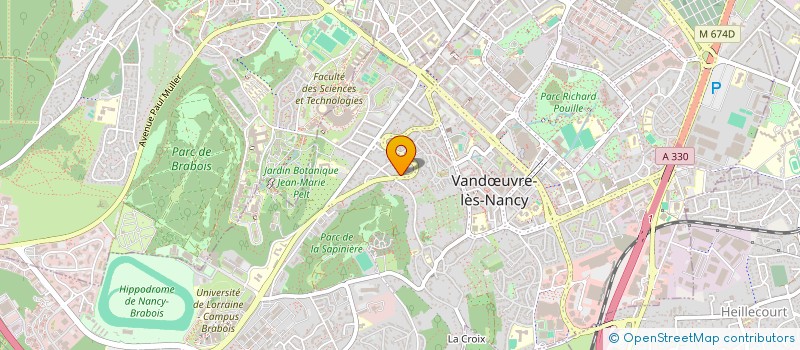 localisation de l'entreprise LES CYTAS  VANDUVRE-LES-NANCY