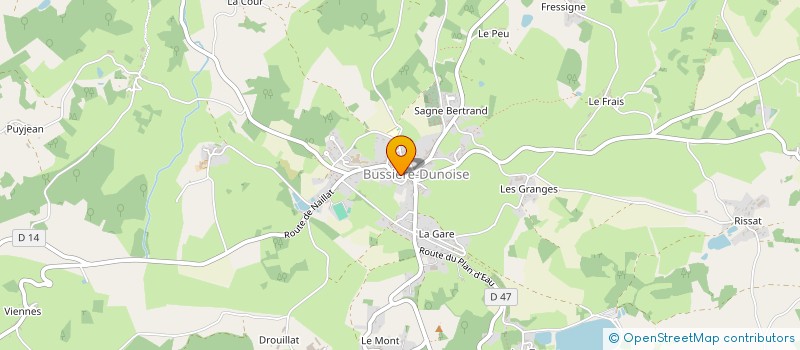 localisation de l'entreprise LES D SONT JETES  BUSSIERE-DUNOISE