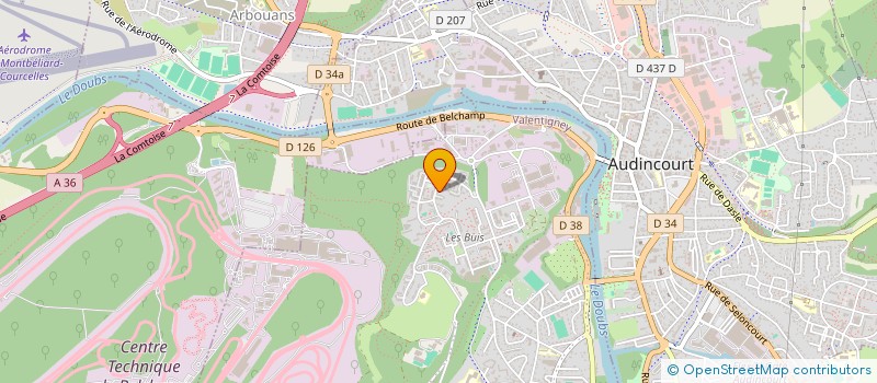 localisation de l'entreprise LES DAHLIAS  VALENTIGNEY