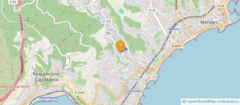 localisation de l'entreprise LES DALHIAS BLEUS à ROQUEBRUNE-CAP-MARTIN