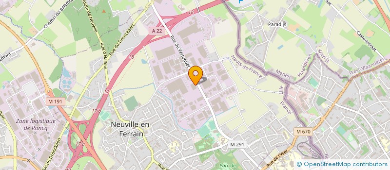 localisation de l'entreprise LES DALLAGISTES DU NORD  NEUVILLE-EN-FERRAIN