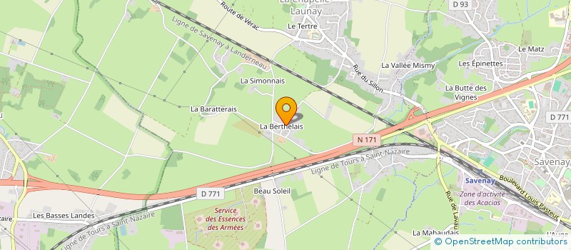 localisation de l'entreprise LES DALONS DE LA BERTHELAIS  LA CHAPELLE-LAUNAY