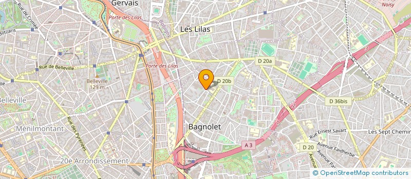 localisation de l'entreprise LES DALTONIENS  BAGNOLET